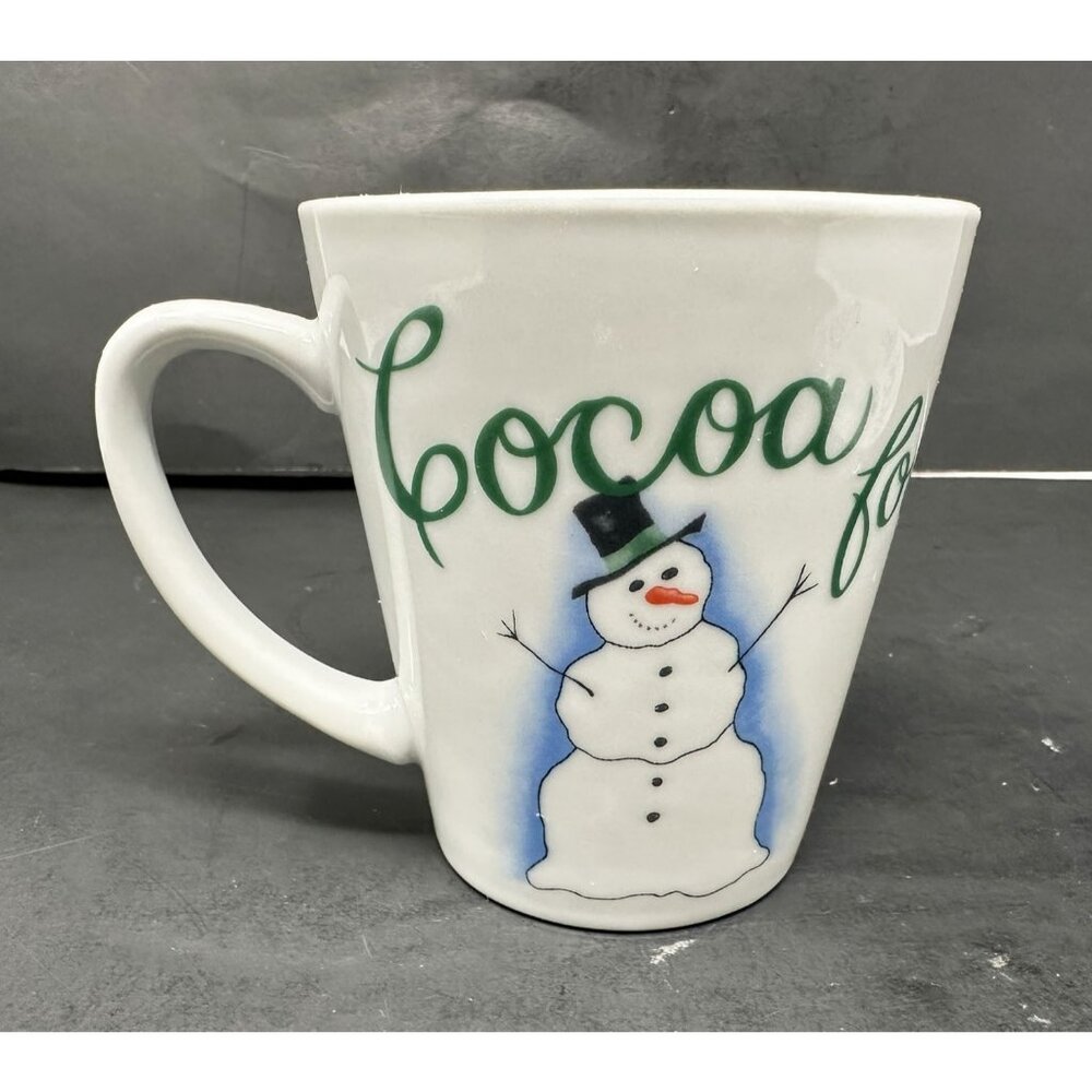 PIER 1 COOKIES COCOA FOR SANTA CLAUS Mug & Plate Set Smiling Snowman Christmas - Picture 10 of 15